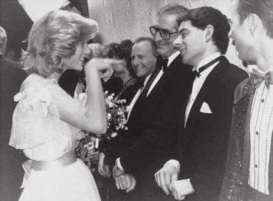 Princess Diana Meets Comedian Rowan Atkinson In 1984