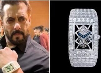 سلمان خان کی کلائی پر سیکڑوں ہیروں سے مزین گھڑی کی قیمت کیا ہے؟ سلمان خان کی کلائی پر سیکڑوں ہیروں سے مزین گھڑی کی قیمت کیا ہے؟