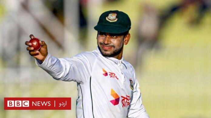 بنگلہ دیش بمقابلہ پاکستان: دوسرے ٹیسٹ میں شان مسعود کے بنگلہ دیش بمقابلہ پاکستان: دوسرے ٹیسٹ میں شان مسعود کے خلاف مہدی حسن معراج کا صبر جیت گیا - BBC News اردو